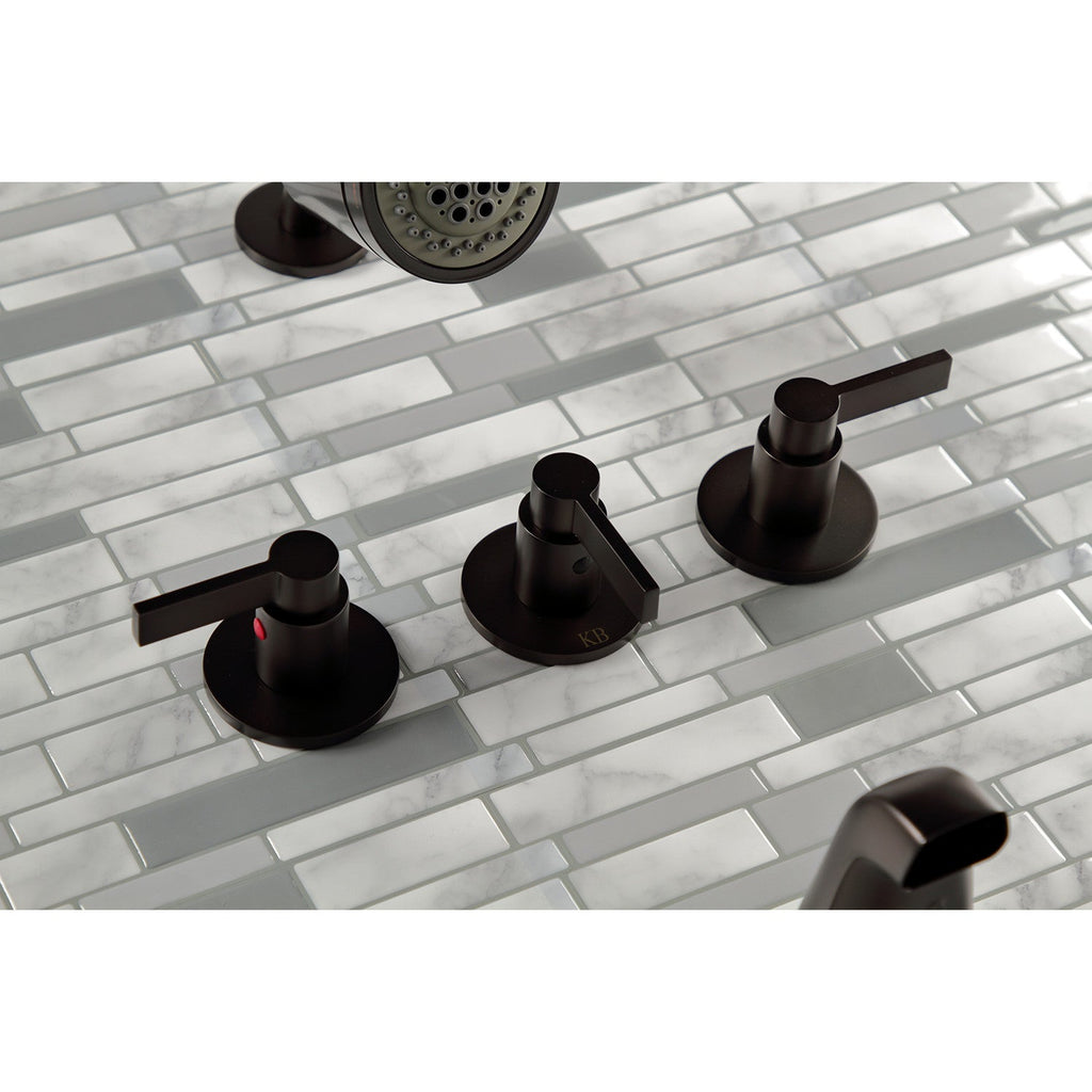 NuvoFusion Triple-Handle Tub and Shower Faucet