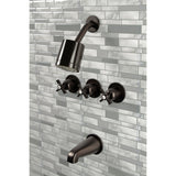 Millennium Triple-Handle Tub and Shower Faucet
