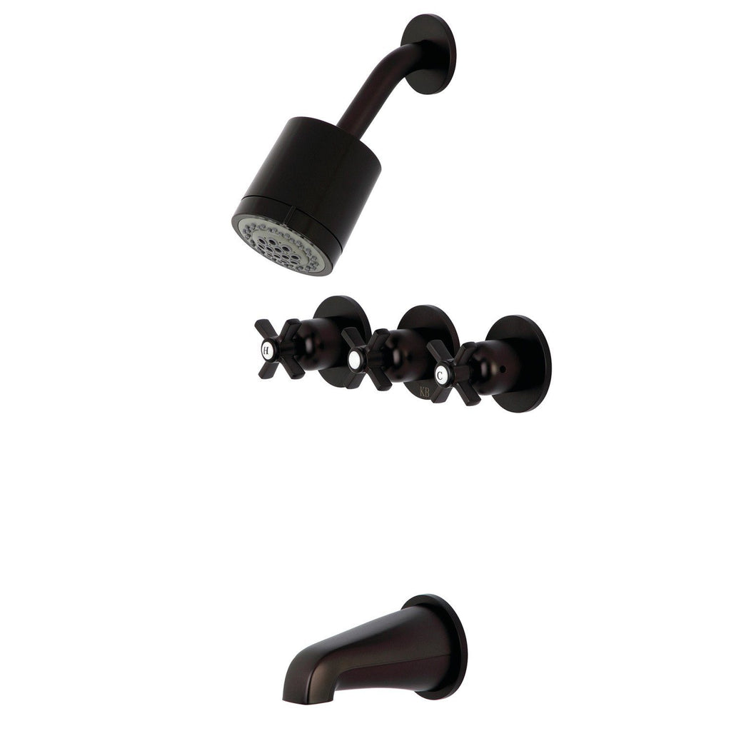 Millennium Triple-Handle Tub and Shower Faucet