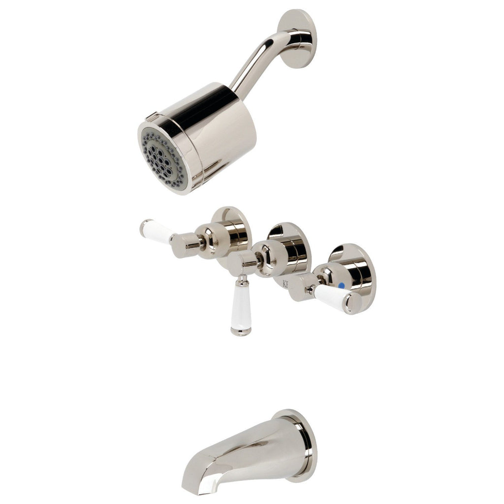 Paris Triple-Handle Tub and Shower Faucet