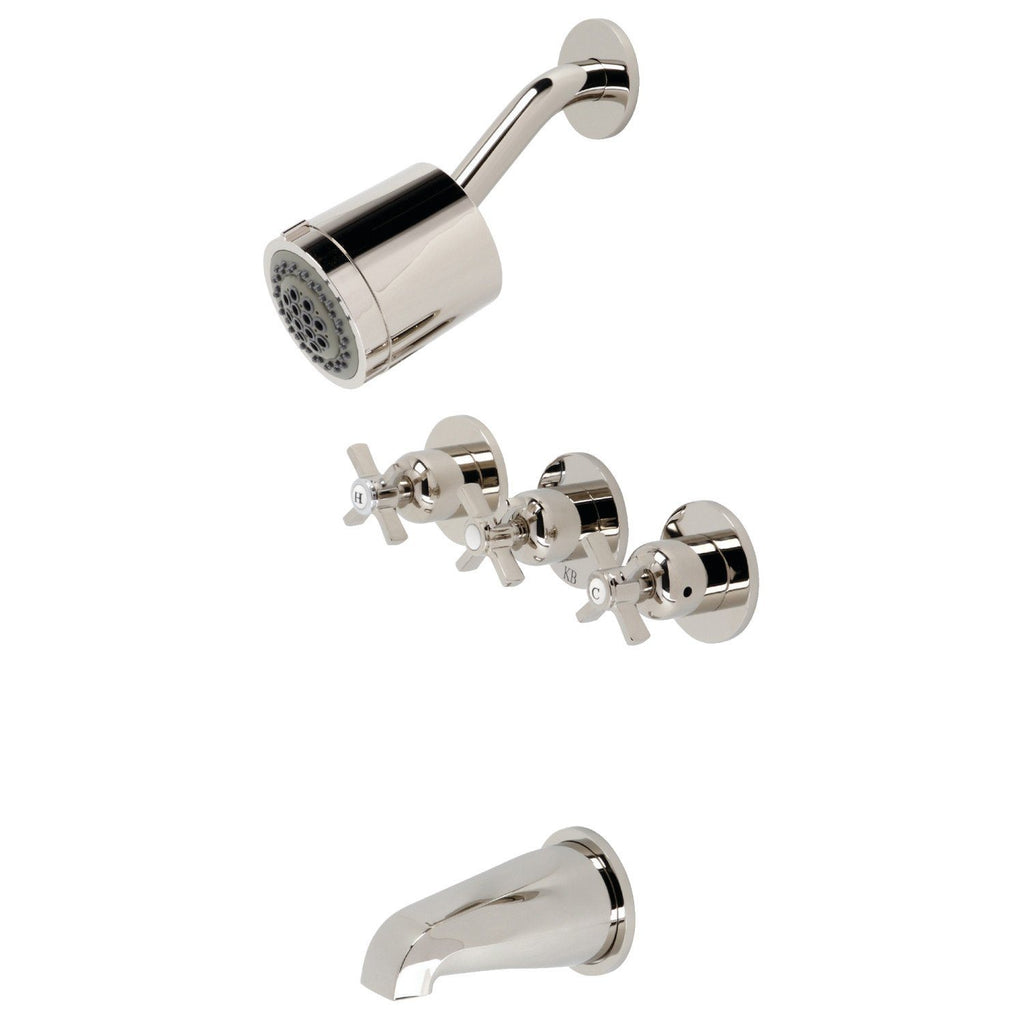 Millennium Triple-Handle Tub and Shower Faucet