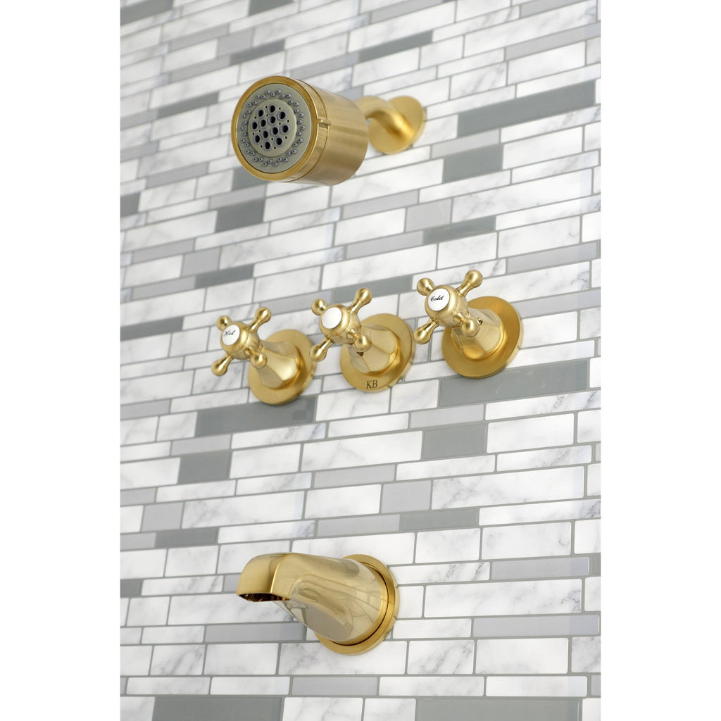 Metropolitan Triple-Handle Tub and Shower Faucet