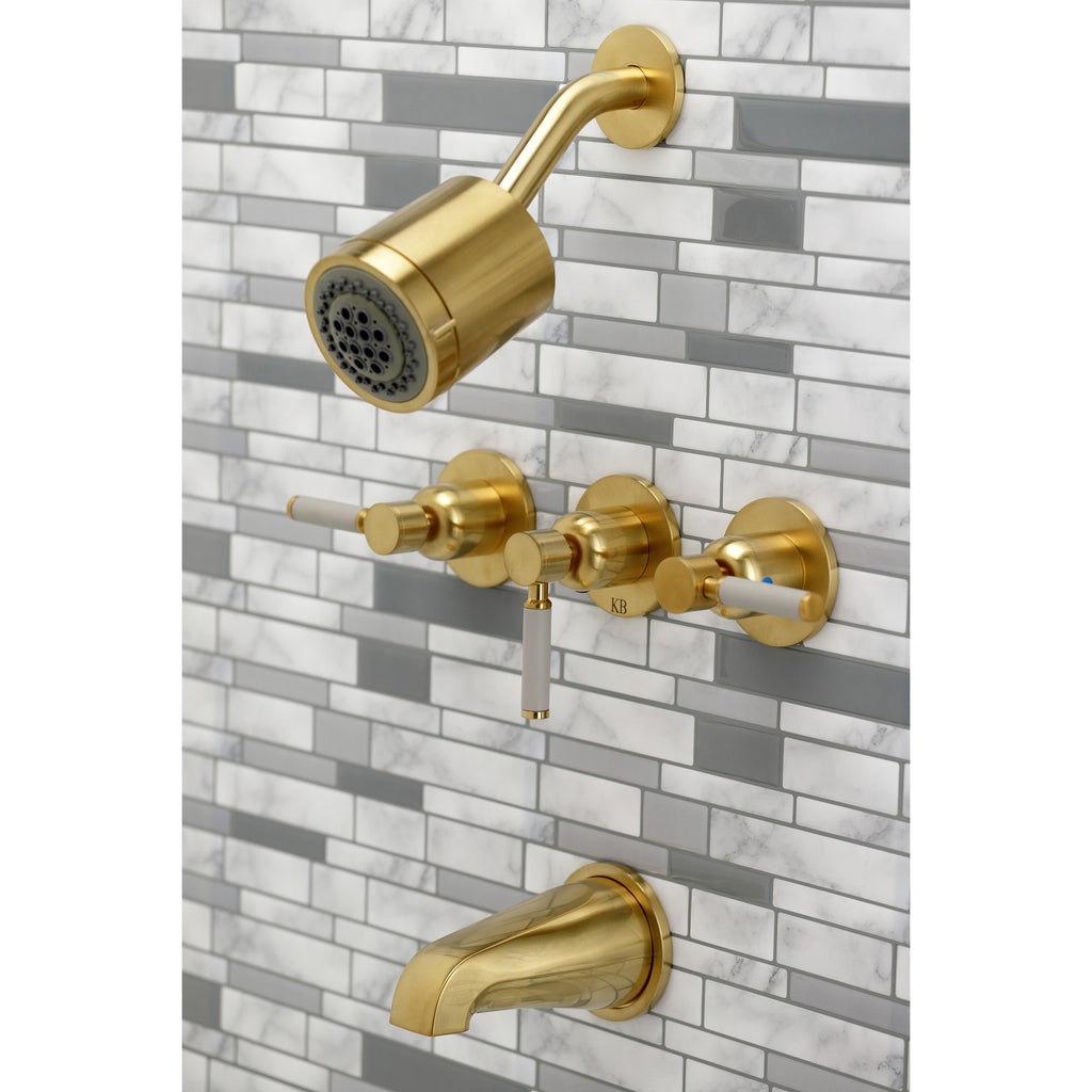 Kaiser Triple-Handle Tub and Shower Faucet