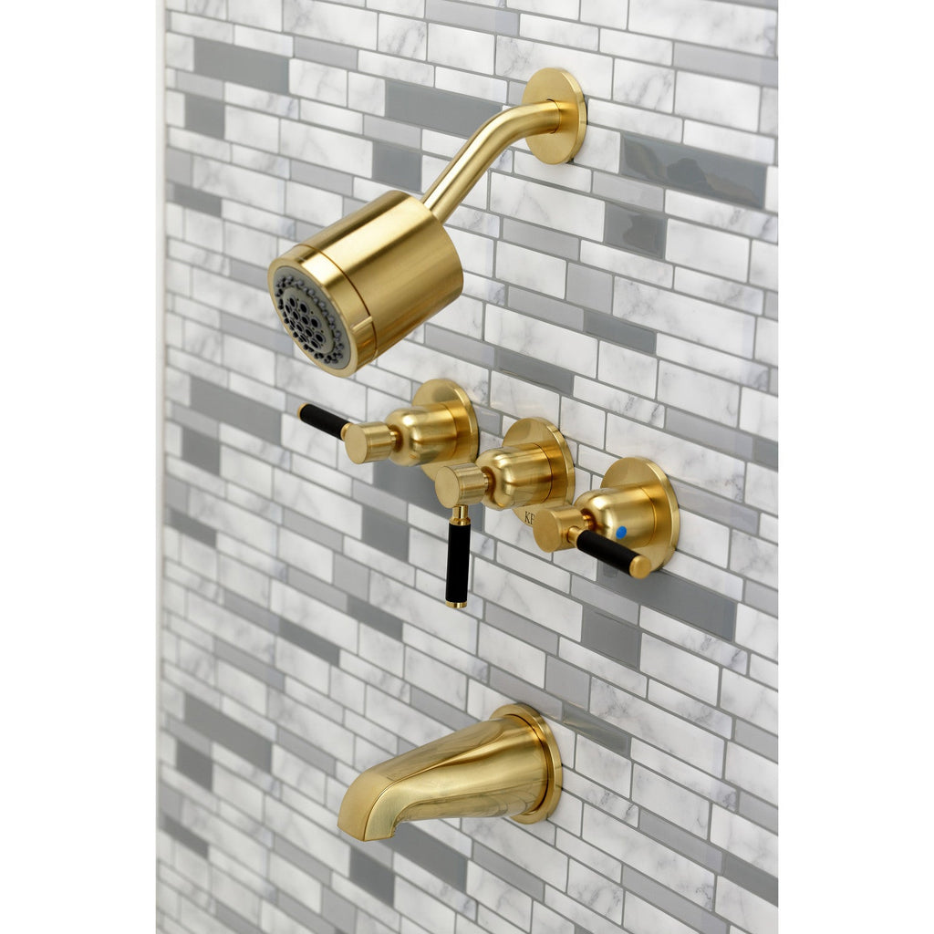 Kaiser Triple-Handle Tub and Shower Faucet