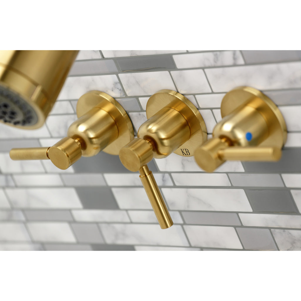 Concord Triple-Handle Tub and Shower Faucet