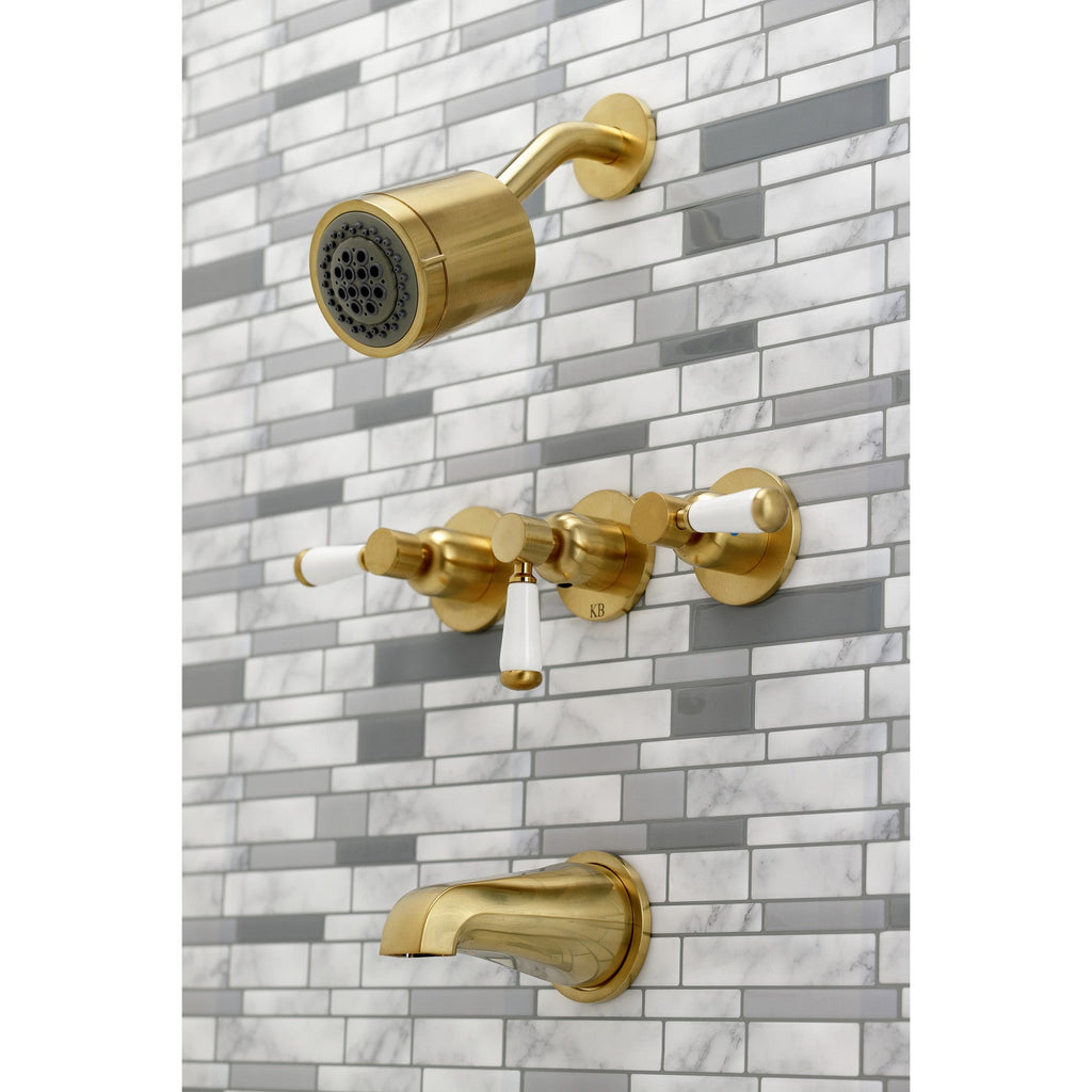Paris Triple-Handle Tub and Shower Faucet