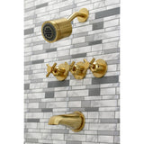 Concord Triple-Handle Tub and Shower Faucet