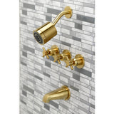 Concord Triple-Handle Tub and Shower Faucet