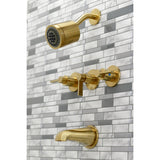 NuvoFusion Triple-Handle Tub and Shower Faucet
