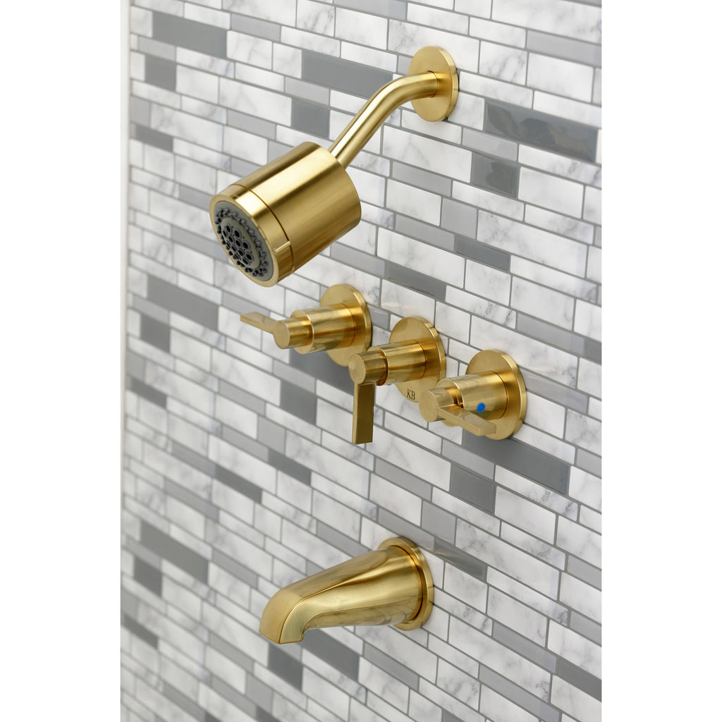 NuvoFusion Triple-Handle Tub and Shower Faucet