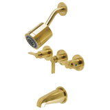 NuvoFusion Triple-Handle Tub and Shower Faucet