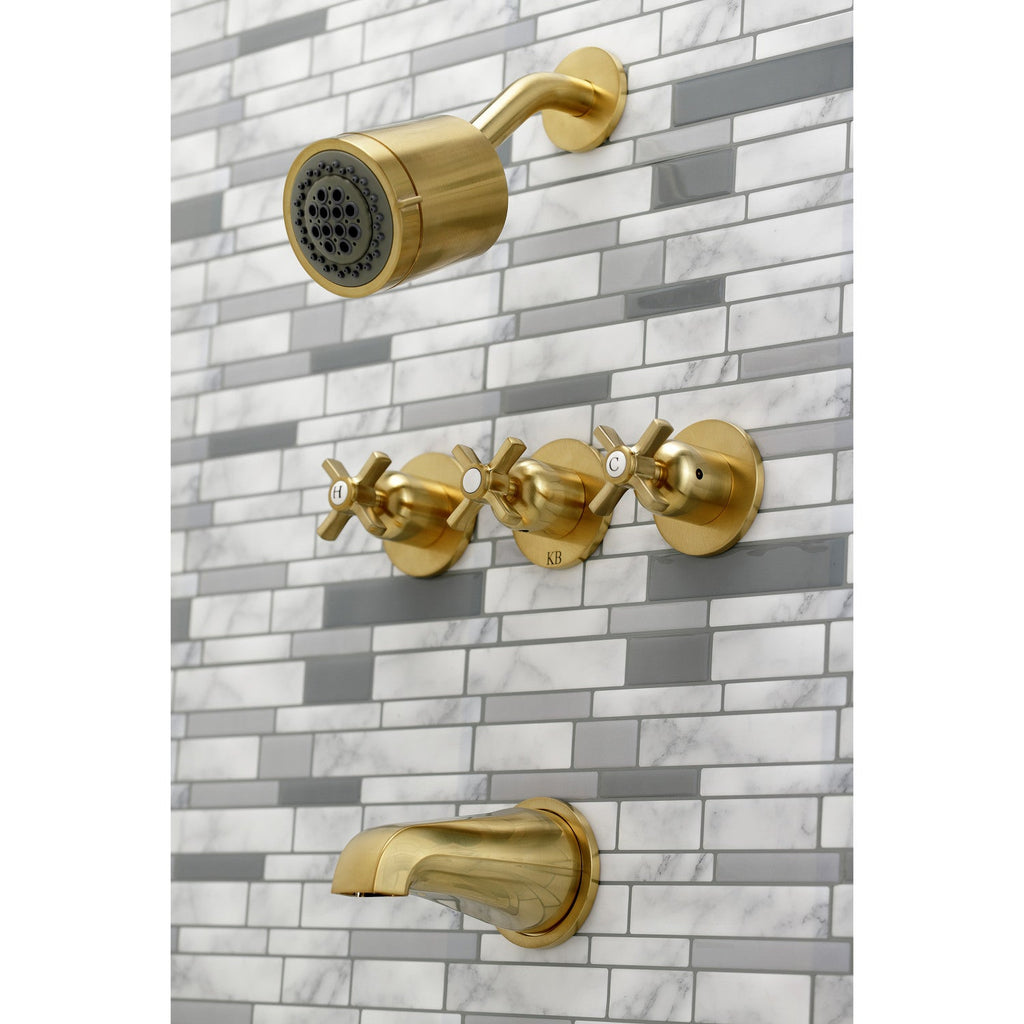 Millennium Triple-Handle Tub and Shower Faucet