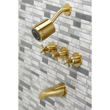 Millennium Triple-Handle Tub and Shower Faucet