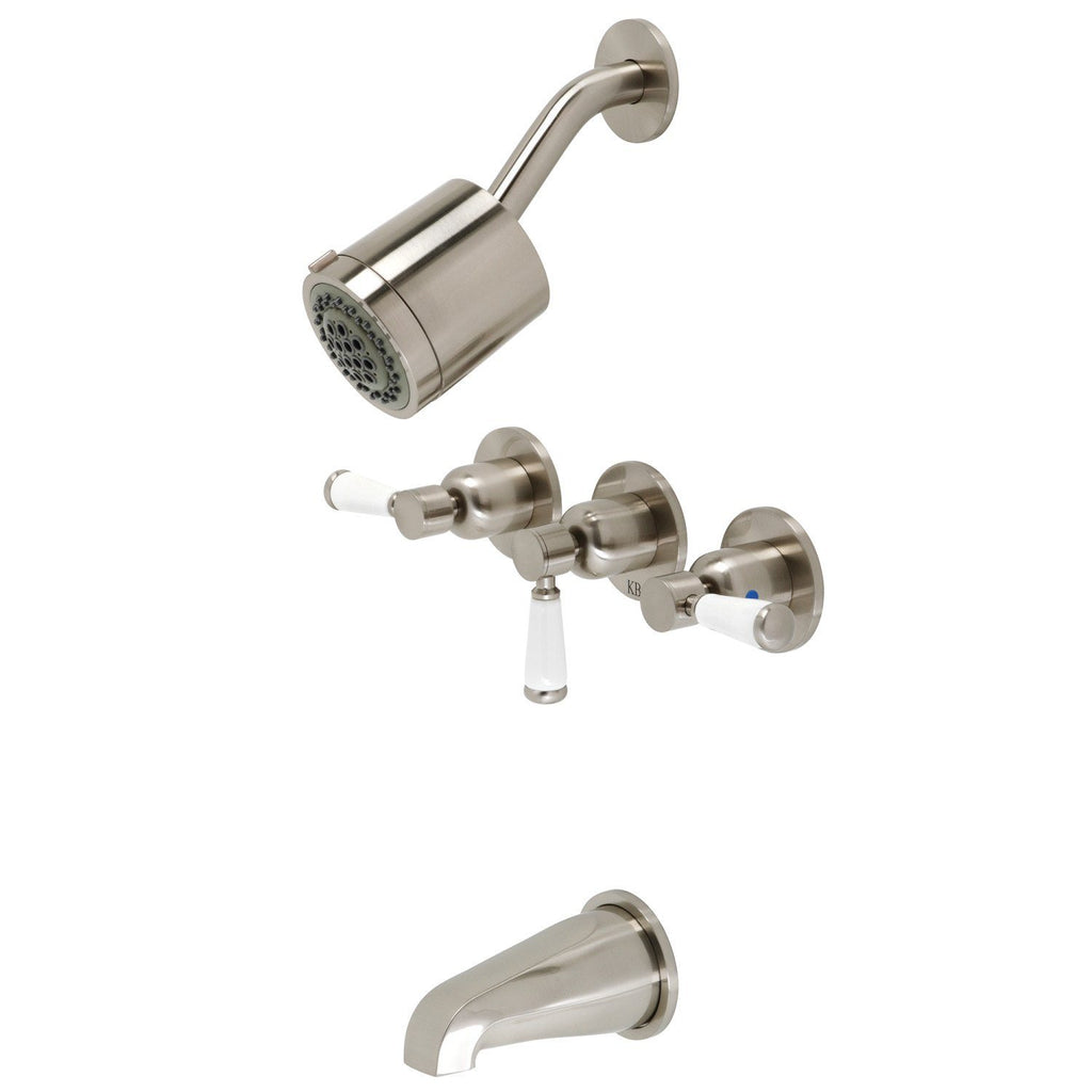 Paris Triple-Handle Tub and Shower Faucet