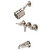 NuvoFusion Triple-Handle Tub and Shower Faucet