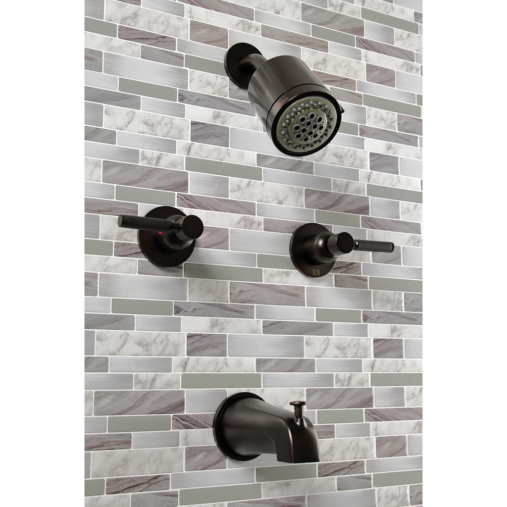 Kaiser Double-Handle Tub and Shower Faucet