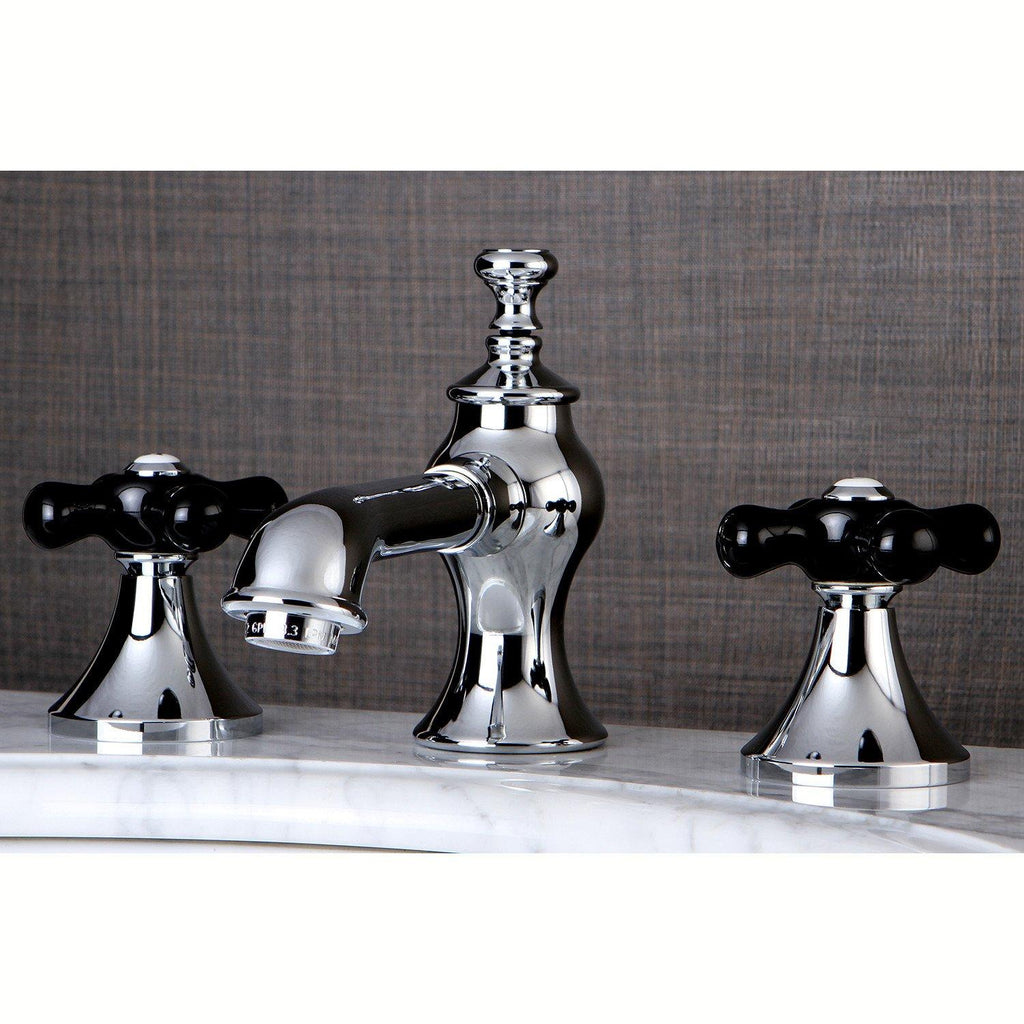 Duchess Two-Handle 3-Hole Deck Mount Widespread Bathroom Faucet with Brass Pop-Up