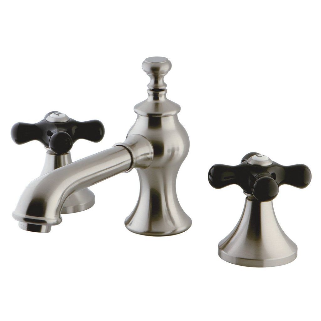 Duchess Two-Handle 3-Hole Deck Mount Widespread Bathroom Faucet with Brass Pop-Up