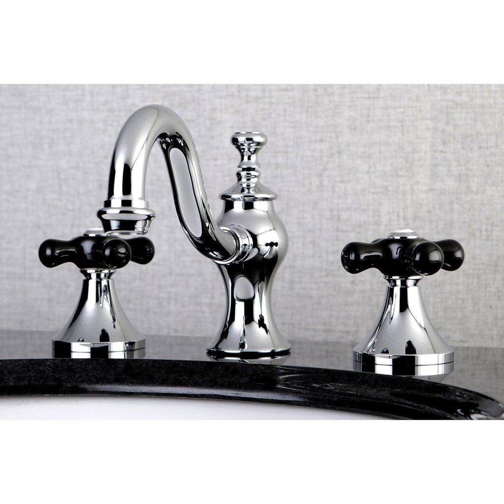 Duchess Two-Handle 3-Hole Deck Mount Widespread Bathroom Faucet with Brass Pop-Up Drain