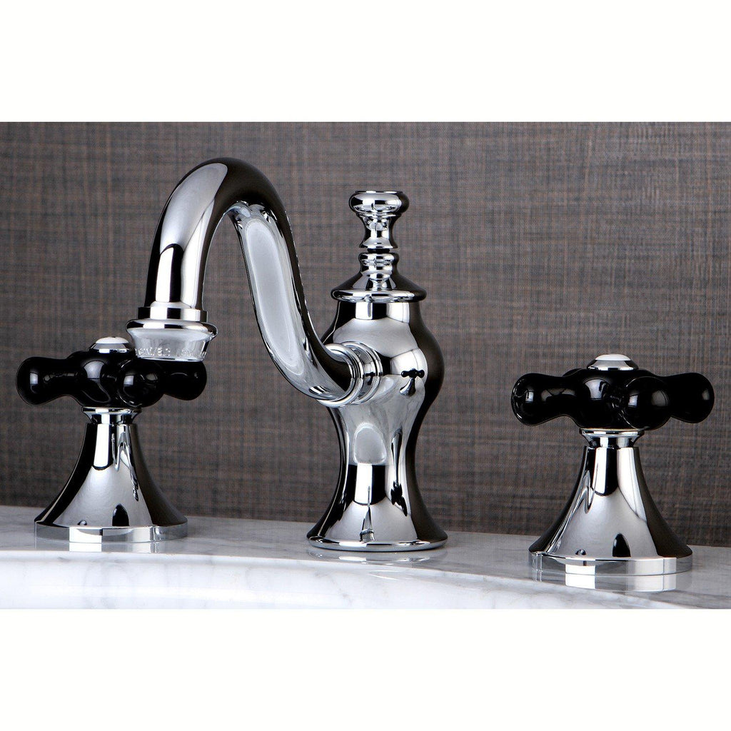 Duchess Two-Handle 3-Hole Deck Mount Widespread Bathroom Faucet with Brass Pop-Up Drain