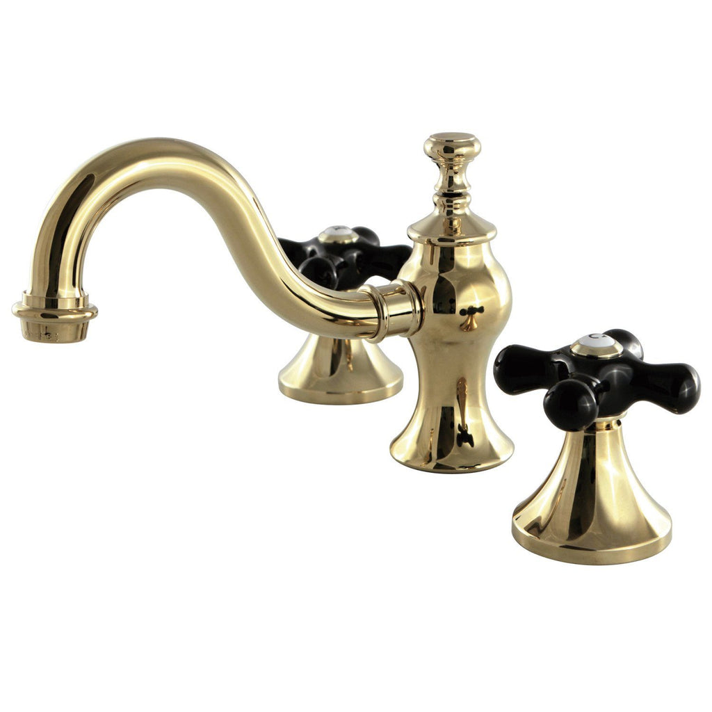 Duchess Two-Handle 3-Hole Deck Mount Widespread Bathroom Faucet with Brass Pop-Up Drain