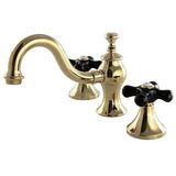 Duchess Two-Handle 3-Hole Deck Mount Widespread Bathroom Faucet with Brass Pop-Up Drain