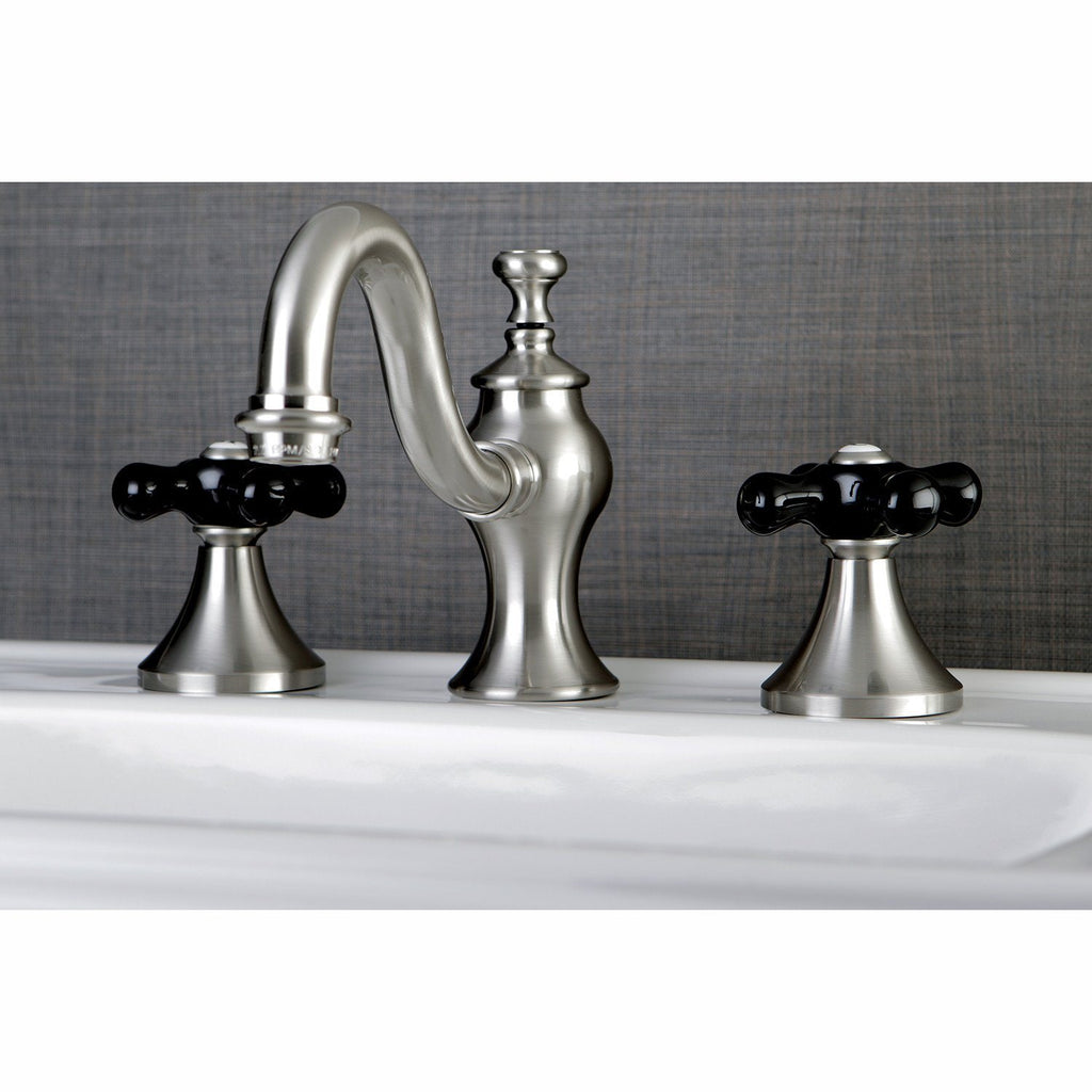 Duchess Two-Handle 3-Hole Deck Mount Widespread Bathroom Faucet with Brass Pop-Up Drain