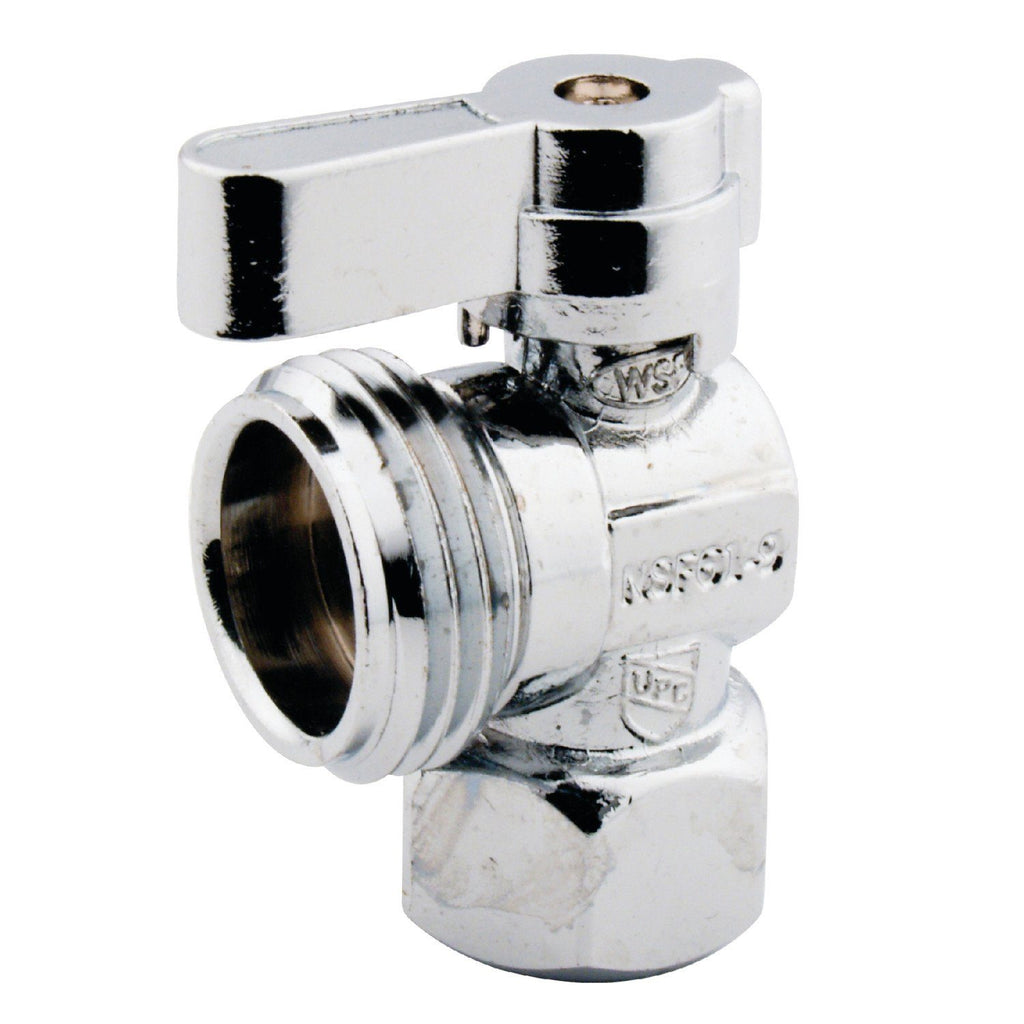 1/2-Inch FIP x 3/4-Inch Hose Thread Quarter-Turn Angle Shut-Off Valve, for Washing Machine