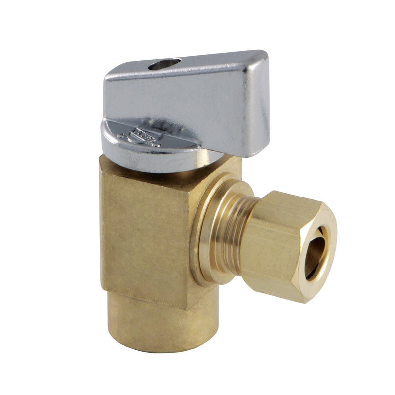 Columbia 3/8-Inch FIP x 3/8-Inch O.D. Comp Quarter-Turn Angle Shut-Off Valve