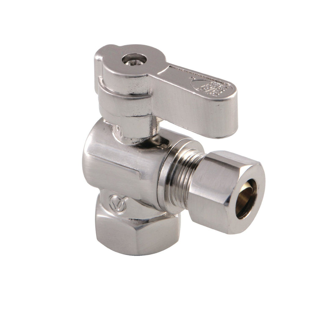 3/8-Inch FIP x 3/8-Inch O.D. Comp Quarter-Turn Angle Shut-Off Valve