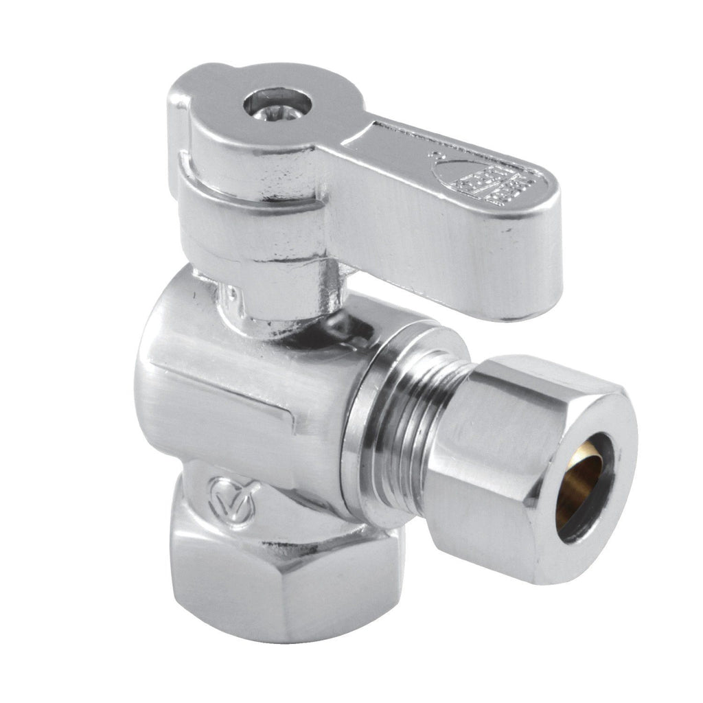 3/8-Inch FIP x 3/8-Inch O.D. Comp Quarter-Turn Angle Shut-Off Valve