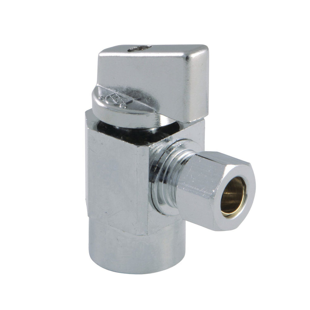 Columbia 1/2-Inch FIP x 3/8-Inch O.D. Comp Quarter-Turn Angle Shut-Off Valve