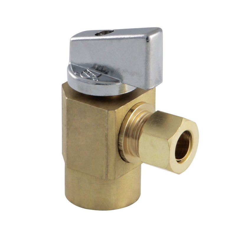 Columbia 1/2-Inch FIP x 3/8-Inch O.D. Comp Quarter-Turn Angle Shut-Off Valve