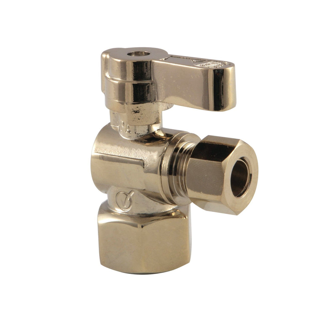 Baseline 1/2-Inch FIP x 3/8-Inch O.D. Comp Quarter-Turn Angle Shut-Off Valve