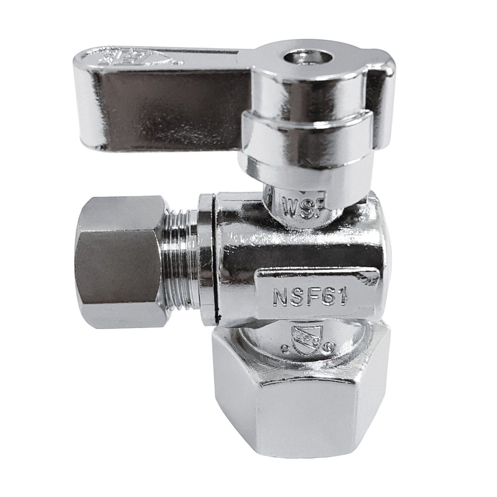 Baseline 1/2-Inch FIP x 3/8-Inch O.D. Comp Quarter-Turn Angle Shut-Off Valve