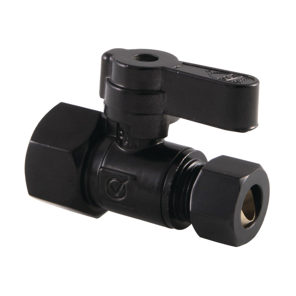 1/2-Inch FIP x 3/8-Inch O.D. Comp Quarter-Turn Straight Shut-Off Valve