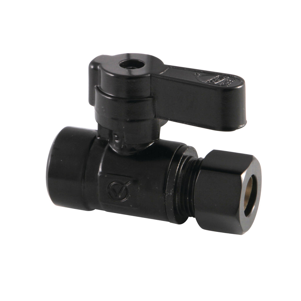 1/2-Inch Sweat x 3/8-Inch O.D. Comp Quarter-Turn Straight Shut-Off Valve