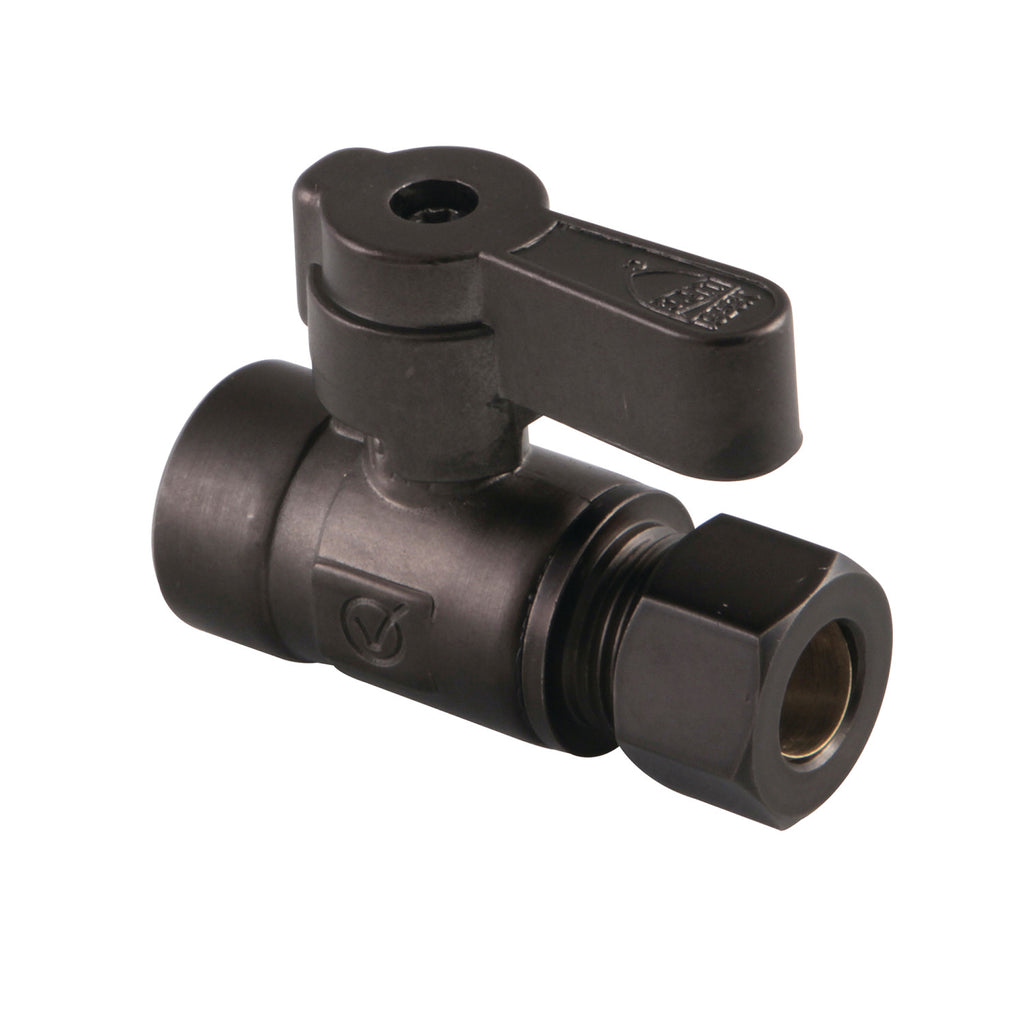 1/2-Inch Sweat x 3/8-Inch O.D. Comp Quarter-Turn Straight Shut-Off Valve