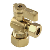 Baseline 5/8-Inch O.D. Comp x 3/8-Inch O.D. Comp Quarter-Turn Angle Shut-Off Valve