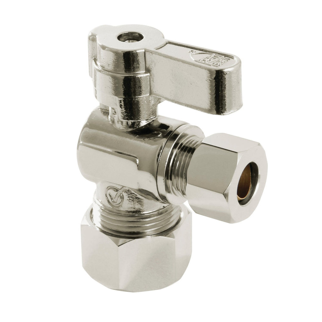 Baseline 5/8-Inch O.D. Comp x 3/8-Inch O.D. Comp Quarter-Turn Angle Shut-Off Valve