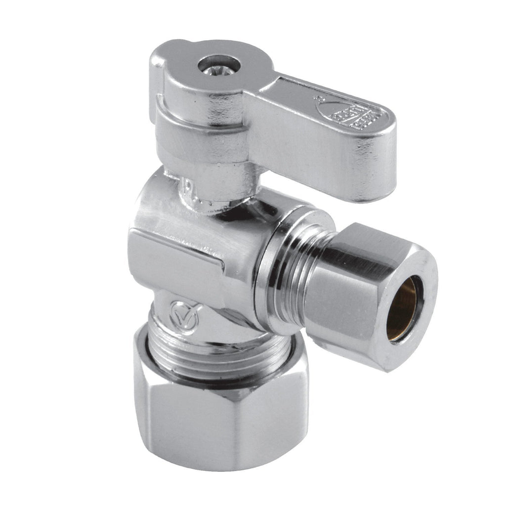 Baseline 5/8-Inch O.D. Comp x 3/8-Inch O.D. Comp Quarter-Turn Angle Shut-Off Valve
