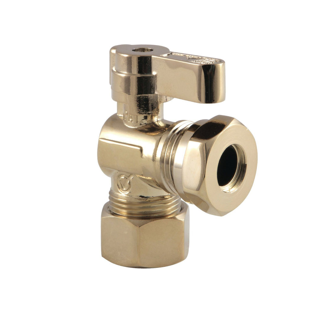 5/8-Inch O.D. Comp x 1/2-Inch or 7/16-Inch Slip Joint Quarter-Turn Angle Shut-Off Valve