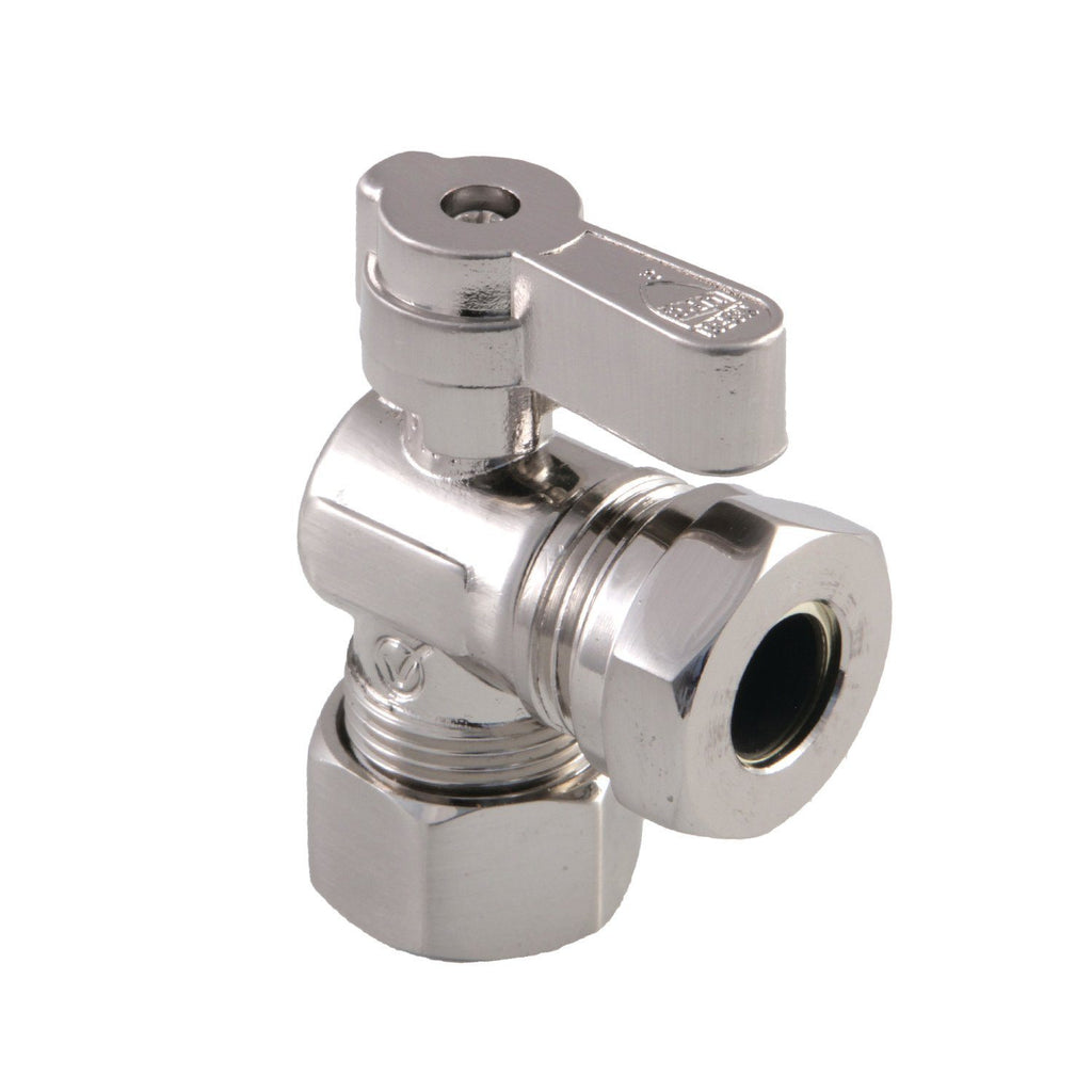 5/8-Inch O.D. Comp x 1/2-Inch or 7/16-Inch Slip Joint Quarter-Turn Angle Shut-Off Valve