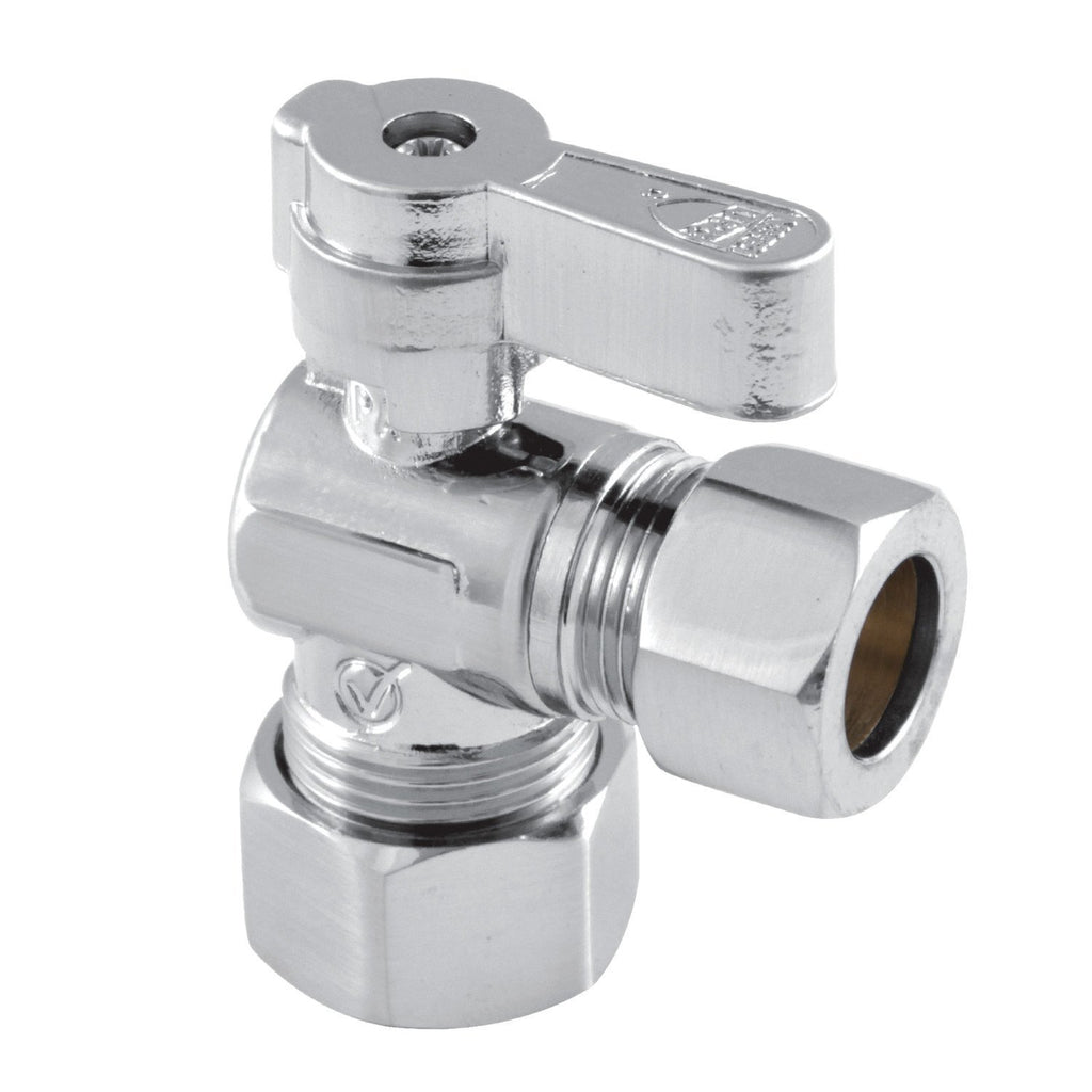 5/8-Inch O.D. Comp x 1/2-Inch O.D. Comp Quarter-Turn Angle Shut-Off Valve