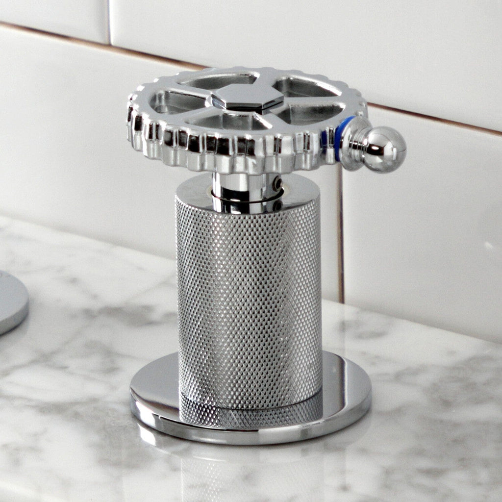Fuller Two-Handle 3-Hole Deck Mount Widespread Bathroom Faucet with Push Pop-Up Drain
