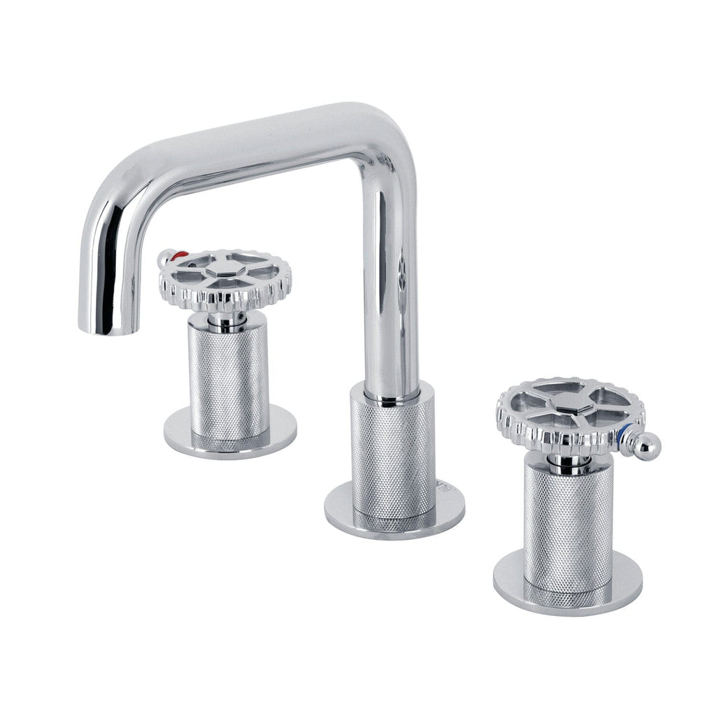 Fuller Two-Handle 3-Hole Deck Mount Widespread Bathroom Faucet with Push Pop-Up Drain
