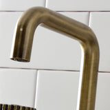 Fuller Two-Handle 3-Hole Deck Mount Widespread Bathroom Faucet with Push Pop-Up Drain