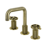 Fuller Two-Handle 3-Hole Deck Mount Widespread Bathroom Faucet with Push Pop-Up Drain