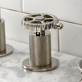 Fuller Two-Handle 3-Hole Deck Mount Widespread Bathroom Faucet with Push Pop-Up Drain