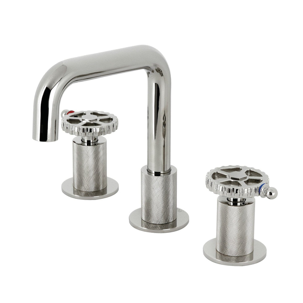 Fuller Two-Handle 3-Hole Deck Mount Widespread Bathroom Faucet with Push Pop-Up Drain